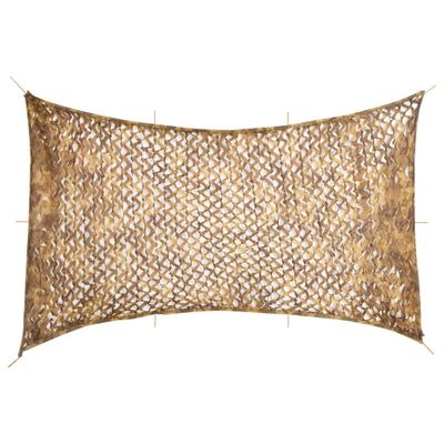 vidaXL Maskovacia sieť s úložným vreckom 600x414 cm piesková