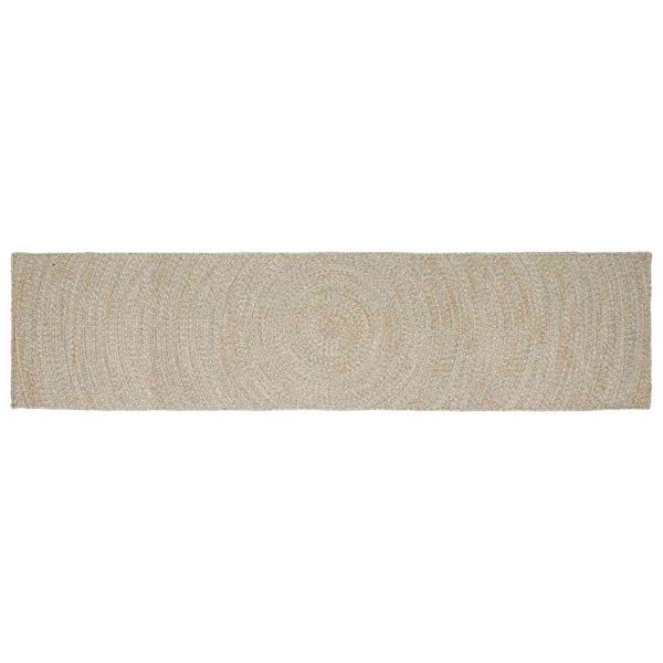 vidaXL Kusové koberce Prírodná a biela 60 x 400 cm Juta