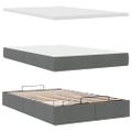 vidaXL Osmanská posteľ s matracom tmavosivá 120x200 cm látka