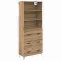 vidaXL Highboard 2 ks Remeselný dub 69,5 x 34 x 180 cm