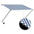 vidaXL Zaťahovacia markíza s LED 250x150 cm modro-biela