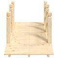 vidaXL Záhradný mostík so zábradlím 150x67x56 cm masívny smrek