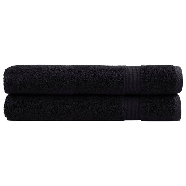 vidaXL Prémiové uteráky do sauny SOLUND 2ks čierne 80x200cm 600 g/m2