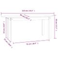 vidaXL Konferenčný stolík sivý 110x55x45 cm borovicový masív