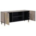 vidaXL TV skrinka Sivá 105 x 33 x 46 cm Masívne mango drevo