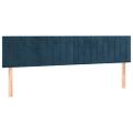 vidaXL Posteľný rám boxsping s matracom tmavomodrý 180x200 cm zamat