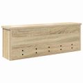 vidaXL Vešiak na stenu Nástenná montáž Sonoma dub 75 x 16 x 26 cm