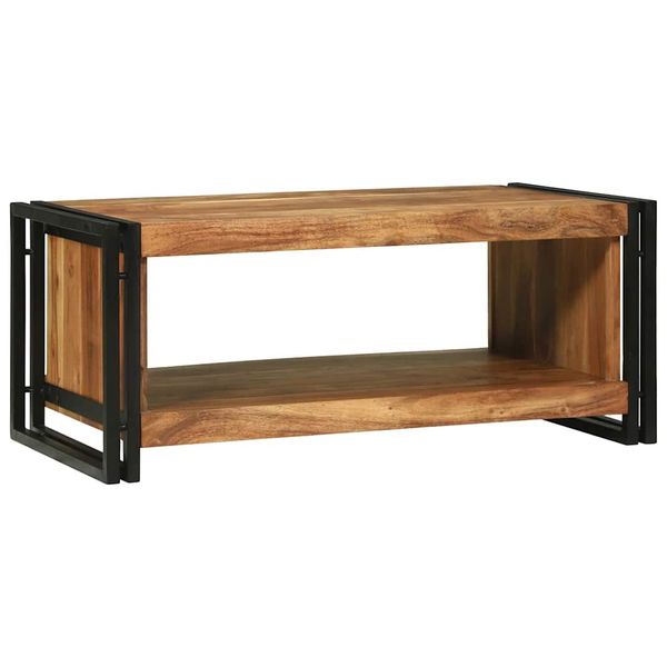 vidaXL Konferenčný stolík Hnedá 90 x 50 x 38 cm Pevné akáciové drevo