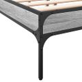 vidaXL Posteľný rám sivý sonoma 120x200 cm kompozitné drevo a kov