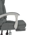vidaXL Sklápacie masážne kancelárske kreslo tmavosivé látkové
