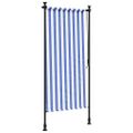 vidaXL Vonkajšia roleta modro-biela 100x270 cm látka a oceľ