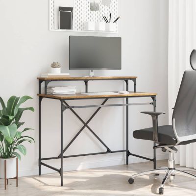 vidaXL Stôl Staré drevo 100 x 50 x 90 cm Kompozitné drevo