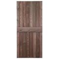 vidaXL Dvere 90x210 cm, borovicový masív, tmavohnedé