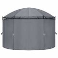 vidaXL Altánok so závesmi 520x349x255 cm, antracitový