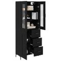 vidaXL Highboard 2 ks Čierny dub 69,5 x 34 x 180 cm Kompozitné drevo
