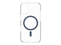 Zadný kryt pre mobilný telefón - kompatibilita s MagSafe - oleofóbny povrch, termoplastický polyuretán (TPU), polykarbonát (PC) - modrá, priehľadná - pre Apple iPhone 16