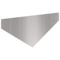 vidaXL Obrubník trávnika 100 x 45 cm Oceľ Strieborná