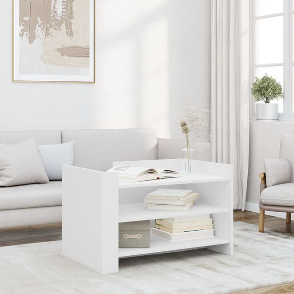 vidaXL Konferenčný stolík biely 80x50x50 cm kompozitné drevo