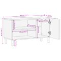 vidaXL TV skrinka s úložiskom Drevité hnedé dokončenie 80 x 33 x 46 cm