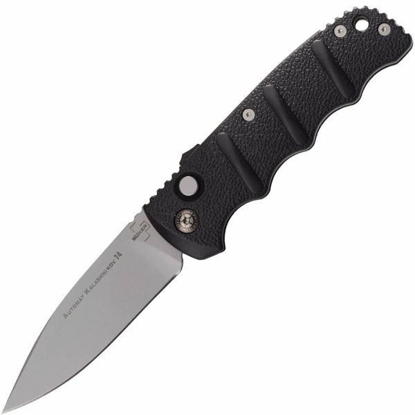 Böker Plus 01KALS93 AKS-74 D2 automatický vreckový nôž 8,5 cm, čierna, hliník, spona