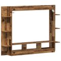 vidaXL TV skrinka 152 x 22 x 113 cm Staré drevo Kompozitné drevo