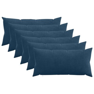 vidaXL Poťah na podložku 6 pcs HEERLEN Námornícka modrá 40 x 70 cm