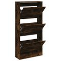 vidaXL Botník dymový dub 60x21x125,5 cm kompozitné drevo