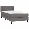 vidaXL Boxspring posteľ s matracom sivá 90x190 cm umelá koža
