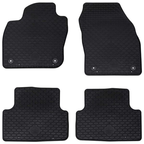 vidaXL Autokoberec 4 pcs Čierna vhodný pre VW T-CROSS 2019- Guma