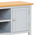 vidaXL TV skrinka 120x35x48 cm, dubový masív