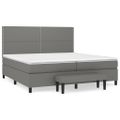 vidaXL Boxspring posteľ s matracom tmavosivá 200x200 cm látka