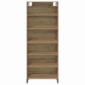 vidaXL Highboard Remeselný dub 69,5 x 34 x 180 cm Kompozitné drevo