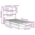vidaXL Posteľ s knižnicou bez matraca biela 75x190 cm masívne drevo