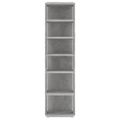 vidaXL Botník betónovo sivý 27,5x27x102 cm spracované drevo