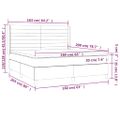 vidaXL Posteľ boxsping s matracom a LED sivohnedá 160x200 cm látka