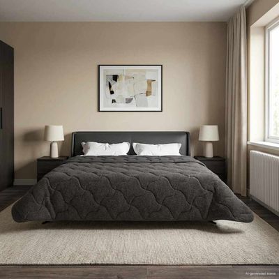 vidaXL Zimný prehoz Antracit 240 x 260 cm Mikrofáza a Teddy fleece