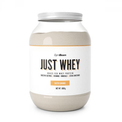 Just Whey Grass-Fed Protein – GymBeam, slaný karamel, 1000 g