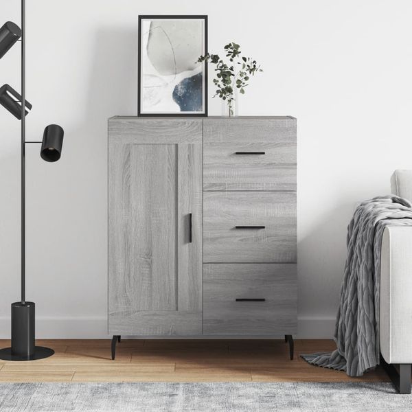 vidaXL Komoda sivý dub sonoma 69,5x34x90 cm kompozitné drevo