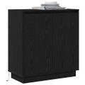 vidaXL LED komoda Čierny dub 71 x 34,5 x 75 cm Kompozitné drevo