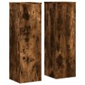 vidaXL Stojany na rastliny 2 ks dymový dub 25x25x80cm kompozitné drevo