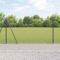 vidaXL Zvarené drôtené pletivo s betónovým základom 25 x 1,2 m Sivá