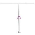vidaXL Súprava markízových stĺpikov biela 300x245 cm železo