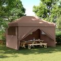 vidaXL Párty stan 279 x 410 x 315 cm Hnedá Oxfordská látka