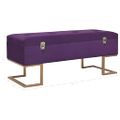 vidaXL Lavica s úložným priestorom 105 cm, fialová, zamat