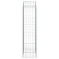 vidaXL Oblúkový gabionový kôš 100x50x180/200 cm pozinkované železo