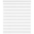 vidaXL Zebra roleta biela 125x100 cm šírka látky 120,9cm polyester