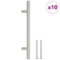 vidaXL Rukoväte na skrinku 10 ks strieborná rozstup otvorov 160 mm celková dĺžka 224 mm nehrdzavejúca oceľ