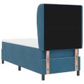 vidaXL Posteľ s pružinovým rámom Tmavomodrá 200 x 80 cm Zamat