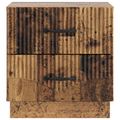 vidaXL Nočný stolík Staré drevo 43 x 34,5 x 44,5 cm Kompozitné drevo