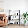 vidaXL Regál na knihy 80 x 30 x 120 cm Kompozitné drevo Sonoma dub